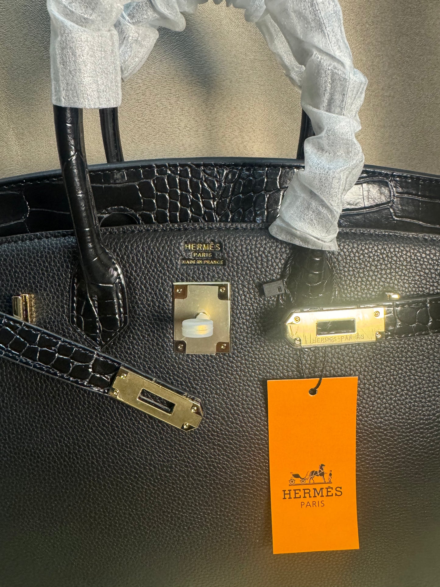 Hermes Birkin Κρόκο ￼￼￼